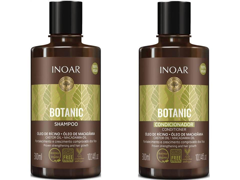 Inoar Botanic Hair Grow Castor Oil Shampoo & Conditioner Kit - Keratinbeauty