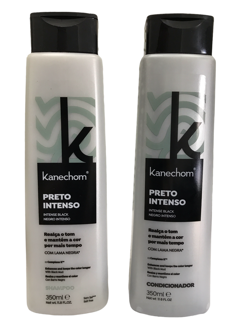 Kanechom Intense Black Shampoo And Conditioner A Boost For Black Hair Shine 11.8floz 350ml - Keratinbeauty