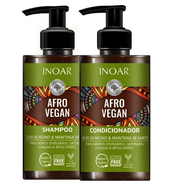 Inoar Afro Vegan Shampoo and Conditioner Kit - Keratinbeauty