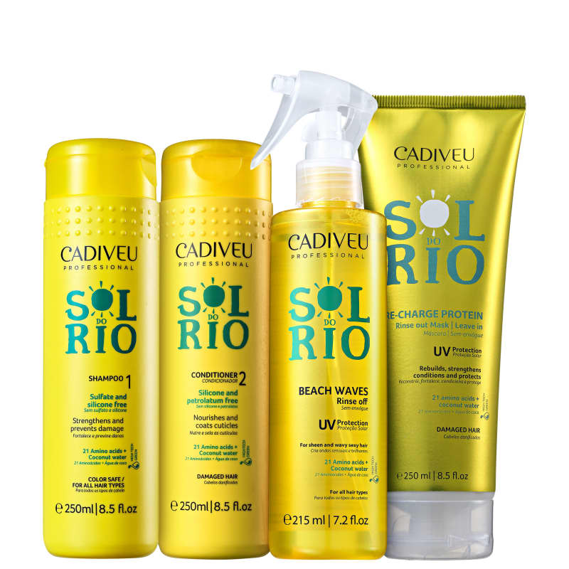 Cadiveu Professional Sol do Rio Damage Restoration Kit (4 Products) - Keratinbeauty